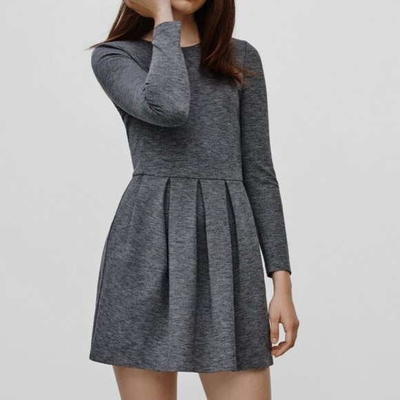 Wilfred Dresses & Skirts - Wilfred Fit & Flare Gray Mini Long Sleeve Dress - Size 2